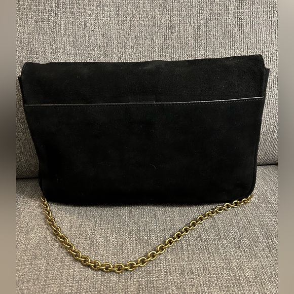 J. Crew black suede bag with bronze hardware - Picture 4 of 10